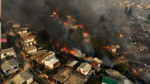 Massive forest fires in Chile