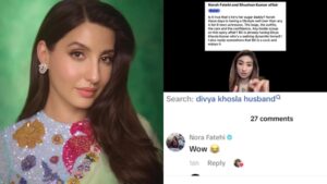 nora fatehi riaction